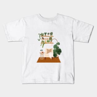 Bohemian Interior With Plants 3 Kids T-Shirt